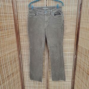 ♧ Lands End Tan Corduroy Mid Rise Demi  Bootcut Jeans Size 10